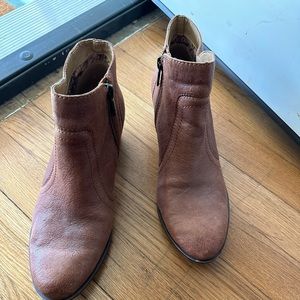 Lucky Brand Brown Heeled Booties